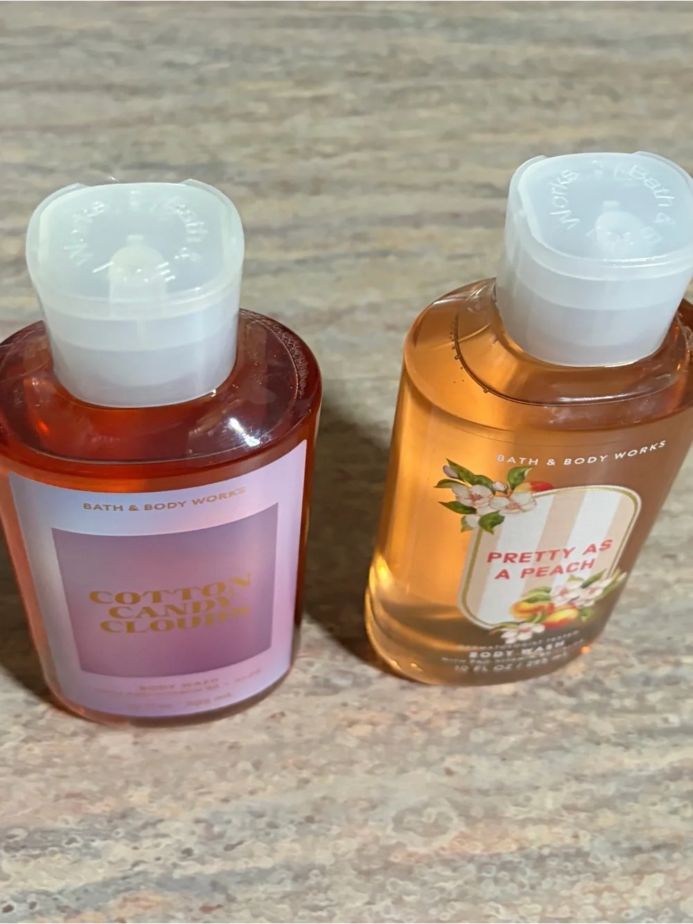 Bath & Body Works Cotton Candy Clouds with Pretty as a Peach Shower Gels Duo